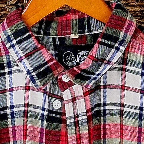 Cheap Monday Red Flannel Shirt Medium - Picture 2 of 2
